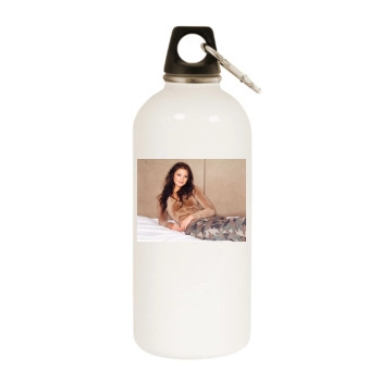 Holly Valance White Water Bottle With Carabiner