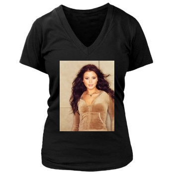 Holly Valance Women's Deep V-Neck TShirt