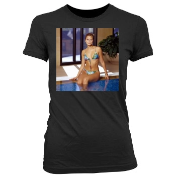 Holly Valance Women's Junior Cut Crewneck T-Shirt