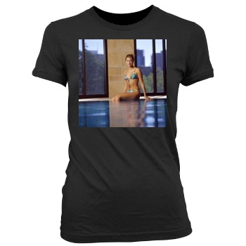 Holly Valance Women's Junior Cut Crewneck T-Shirt