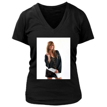 Holly Valance Women's Deep V-Neck TShirt