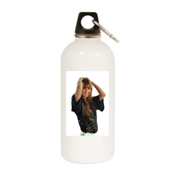 Holly Valance White Water Bottle With Carabiner