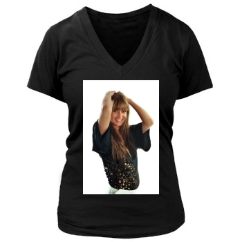 Holly Valance Women's Deep V-Neck TShirt