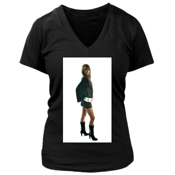 Holly Valance Women's Deep V-Neck TShirt