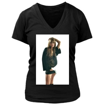 Holly Valance Women's Deep V-Neck TShirt