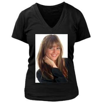 Holly Valance Women's Deep V-Neck TShirt