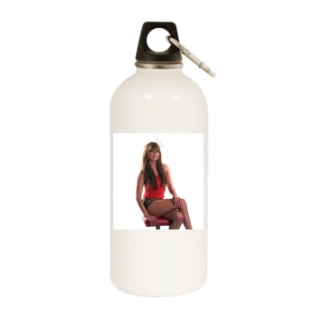 Holly Valance White Water Bottle With Carabiner