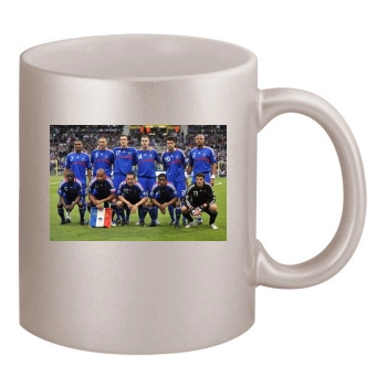 France National football team 11oz Metallic Silver Mug