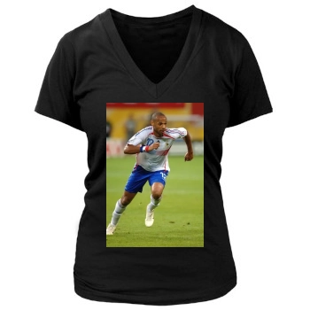 France National football team Women's Deep V-Neck TShirt