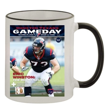 Houston Texans 11oz Colored Rim & Handle Mug