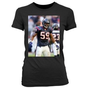 Houston Texans Women's Junior Cut Crewneck T-Shirt