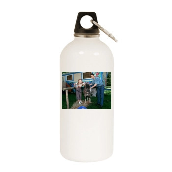 Jeanette Biedermann White Water Bottle With Carabiner