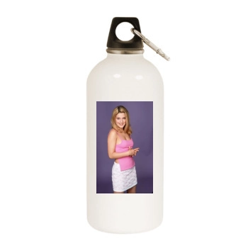 Jeanette Biedermann White Water Bottle With Carabiner