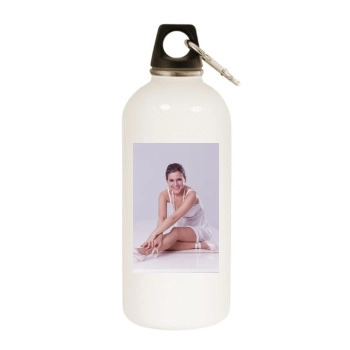 Jeanette Biedermann White Water Bottle With Carabiner