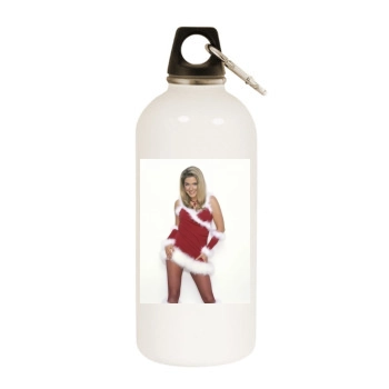 Jeanette Biedermann White Water Bottle With Carabiner