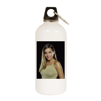 Jeanette Biedermann White Water Bottle With Carabiner