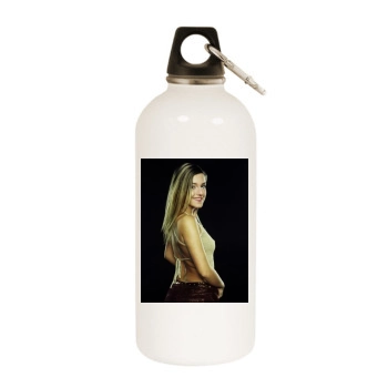 Jeanette Biedermann White Water Bottle With Carabiner