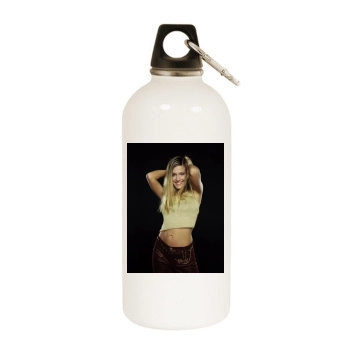 Jeanette Biedermann White Water Bottle With Carabiner