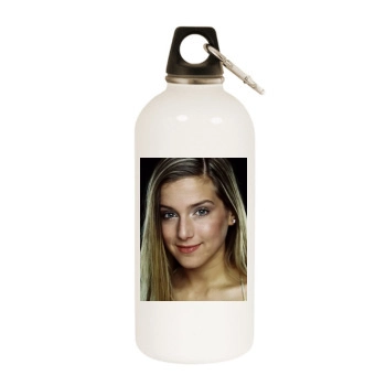 Jeanette Biedermann White Water Bottle With Carabiner