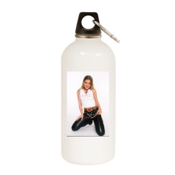 Jeanette Biedermann White Water Bottle With Carabiner