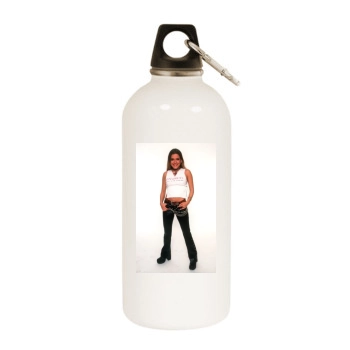 Jeanette Biedermann White Water Bottle With Carabiner