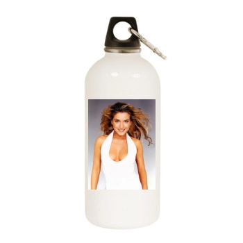 Jeanette Biedermann White Water Bottle With Carabiner