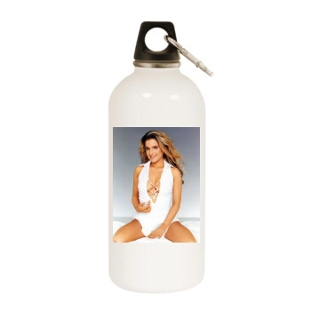 Jeanette Biedermann White Water Bottle With Carabiner