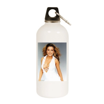 Jeanette Biedermann White Water Bottle With Carabiner