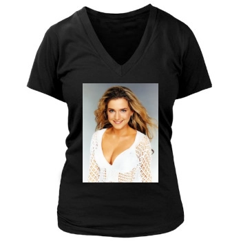 Jeanette Biedermann Women's Deep V-Neck TShirt