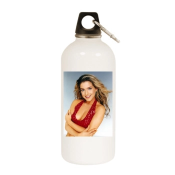 Jeanette Biedermann White Water Bottle With Carabiner