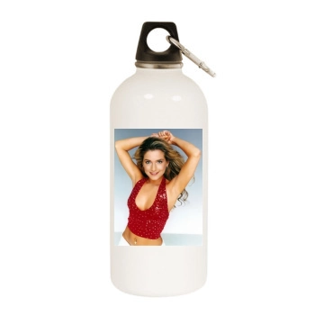 Jeanette Biedermann White Water Bottle With Carabiner