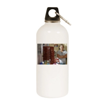 Jeanette Biedermann White Water Bottle With Carabiner