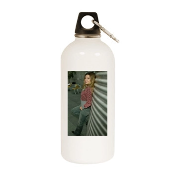 Jeanette Biedermann White Water Bottle With Carabiner