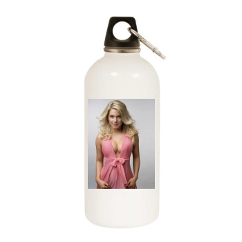 Jeanette Biedermann White Water Bottle With Carabiner