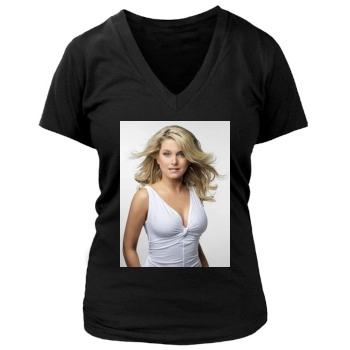 Jeanette Biedermann Women's Deep V-Neck TShirt