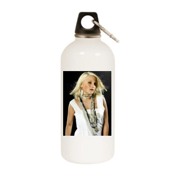 Jeanette Biedermann White Water Bottle With Carabiner