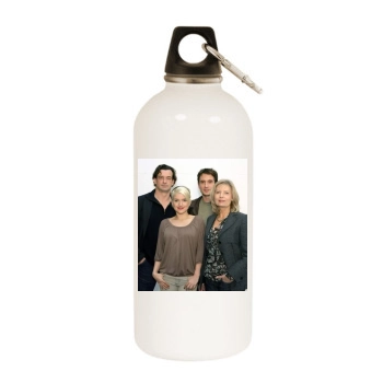 Jeanette Biedermann White Water Bottle With Carabiner