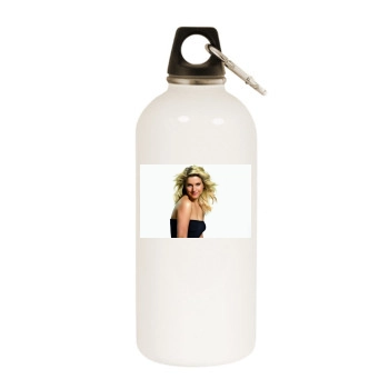 Jeanette Biedermann White Water Bottle With Carabiner