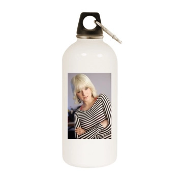 Jeanette Biedermann White Water Bottle With Carabiner