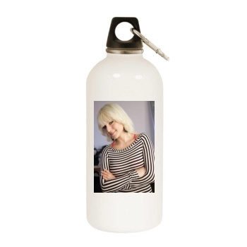 Jeanette Biedermann White Water Bottle With Carabiner