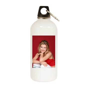 Jeanette Biedermann White Water Bottle With Carabiner