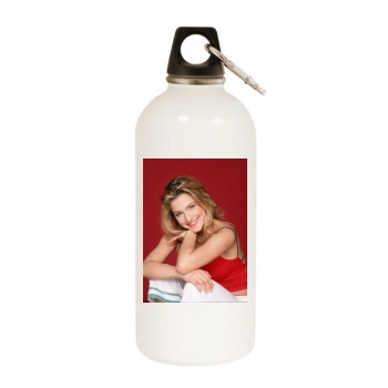 Jeanette Biedermann White Water Bottle With Carabiner