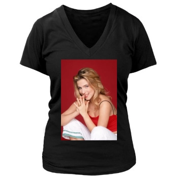 Jeanette Biedermann Women's Deep V-Neck TShirt