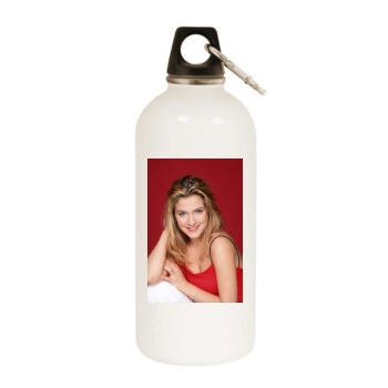 Jeanette Biedermann White Water Bottle With Carabiner