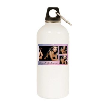 Jeanette Biedermann White Water Bottle With Carabiner