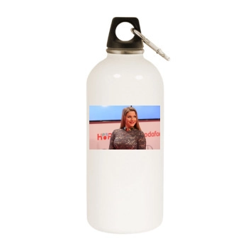 Jeanette Biedermann White Water Bottle With Carabiner