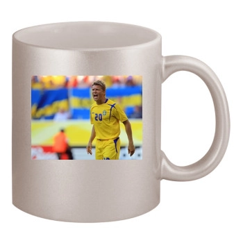 Sweden National football team 11oz Metallic Silver Mug