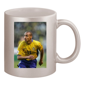 Sweden National football team 11oz Metallic Silver Mug