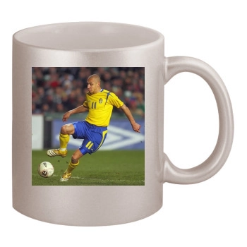 Sweden National football team 11oz Metallic Silver Mug