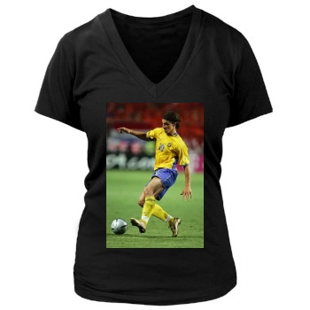 Sweden National football team Women's Deep V-Neck TShirt